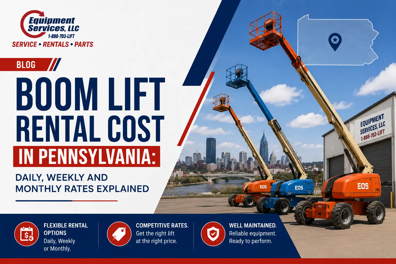Boom Lift Rental Cost in Pennsylvania Daily, Weekly and Monthly Rates Explained